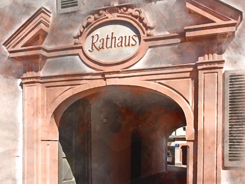 Hauptportal des Rathaus Erding