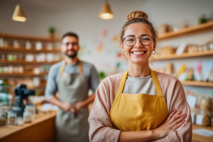 Straße durch verschneite Landschaft