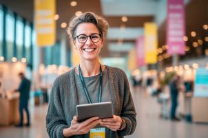 Straße durch verschneite Landschaft