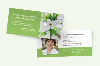 Visitenkarten Praxis Dr. Wegel