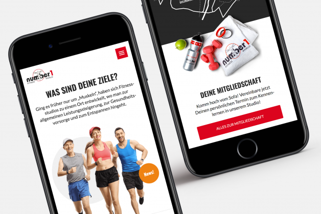Number1-Website auf Smartphone