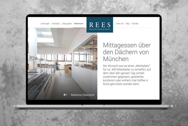 Homepage R.E.E.S. auf Macbook