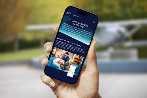 Mobile Darstellung der Firmen-Website