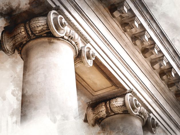 Stabile Säulen mit Kapitell