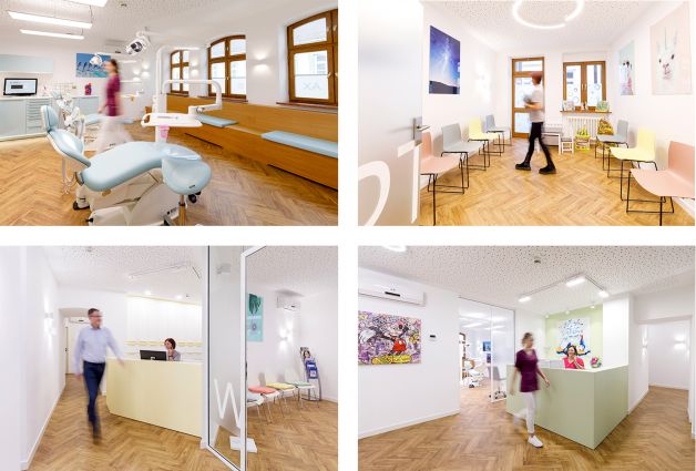 Collage Praxisräume Kieferorthopädie Heilmeier Freising