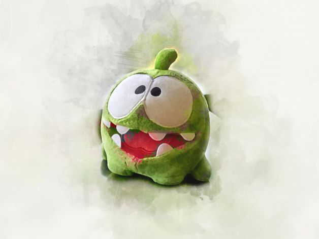 Nom-Nom-Plüschfigur aus dem Spiel Cut the Rope