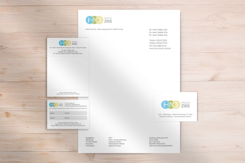 Geschäftspapiere für die Arztpraxis