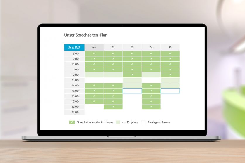 Praxis-Website auf Desktop, Laptop, Tablet und Smartphone