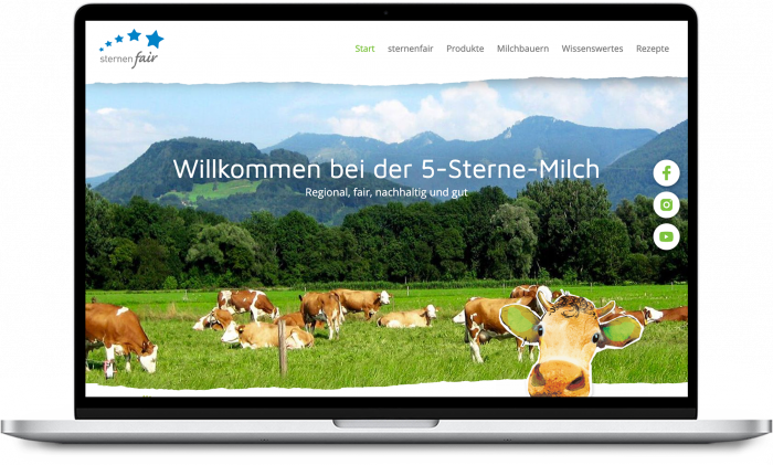 Homepage Sternenfair auf Macbook