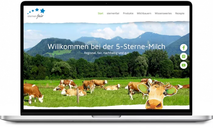 Homepage Sternenfair auf Macbook