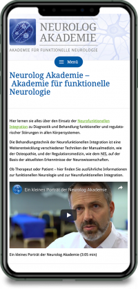 Homepage Neurolog auf IPhone