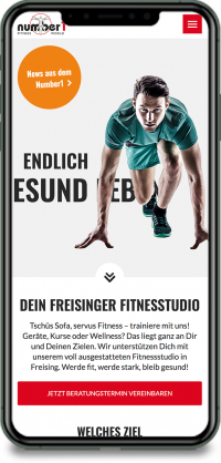Number1-Website responsive auf Smartphone